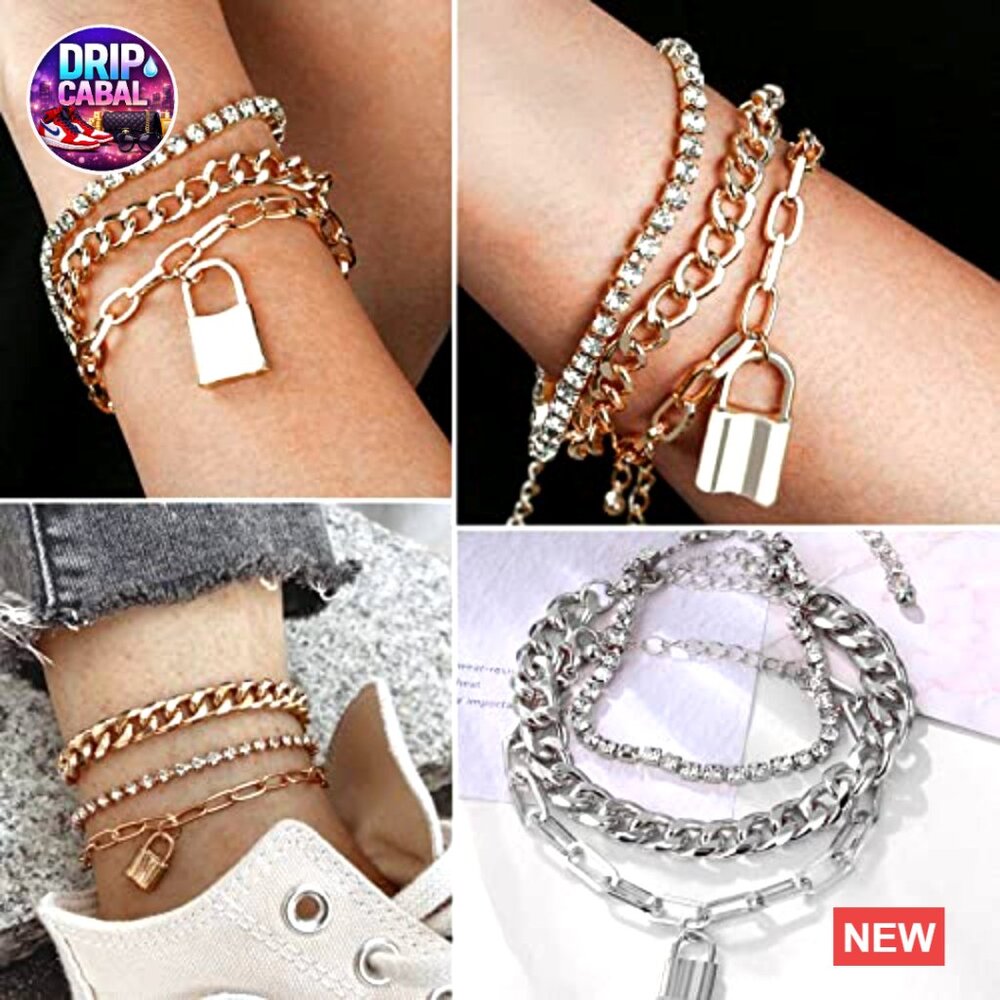Stackable Chunky Dainty Bangles Adjustable Chain … - image 3